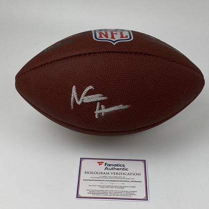 Autographed/Signed Najee Harris Pittsburgh Steelers Full Size F/S Brown Wilson Football Fanatics COA
