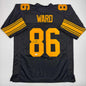 Autographed/Signed Hines Ward Pittsburgh Color Rush Football Jersey Beckett BAS COA