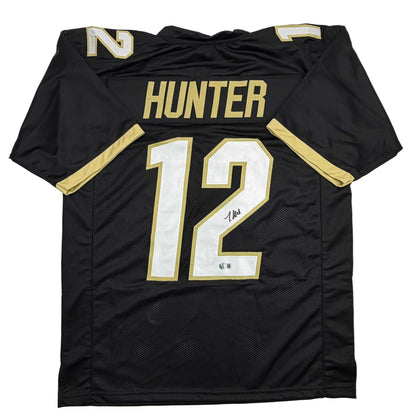 Autographed/Signed Travis Hunter Colorado Black College Football Jersey Beckett BAS COA