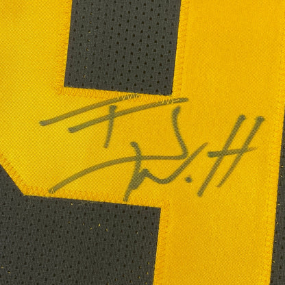 Autographed/Signed TJ T.J. Watt Pittsburgh Color Rush Football Jersey Beckett BAS COA