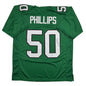 Autographed/Signed Jaelan Phillips Philadelphia Kelly Green Football Jersey PSA/DNA COA