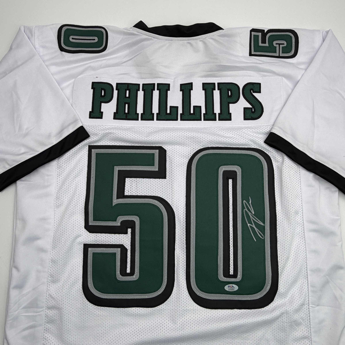 Autographed/Signed Jaelan Phillips Philadelphia White Football Jersey PSA/DNA COA