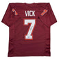 Autographed/Signed Michael Mike Vick Virginia Tech Maroon College Football Jersey Beckett BAS COA