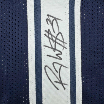 Autographed/Signed Roy Williams Dallas Blue Football Jersey JSA COA