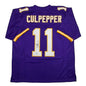 Autographed/Signed Daunte Culpepper Minnesota Purple Football Jersey Beckett BAS COA