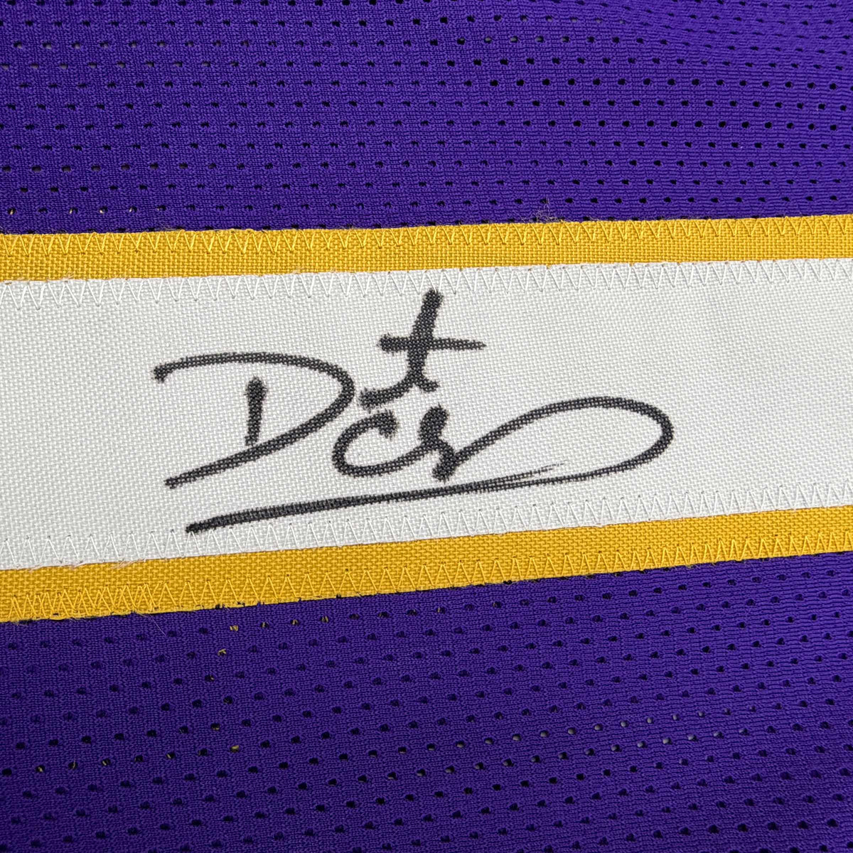 Autographed/Signed Daunte Culpepper Minnesota Purple Football Jersey Beckett BAS COA