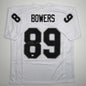 Autographed/Signed Brock Bowers Las Vegas Oakland White Football Jersey Beckett BAS COA
