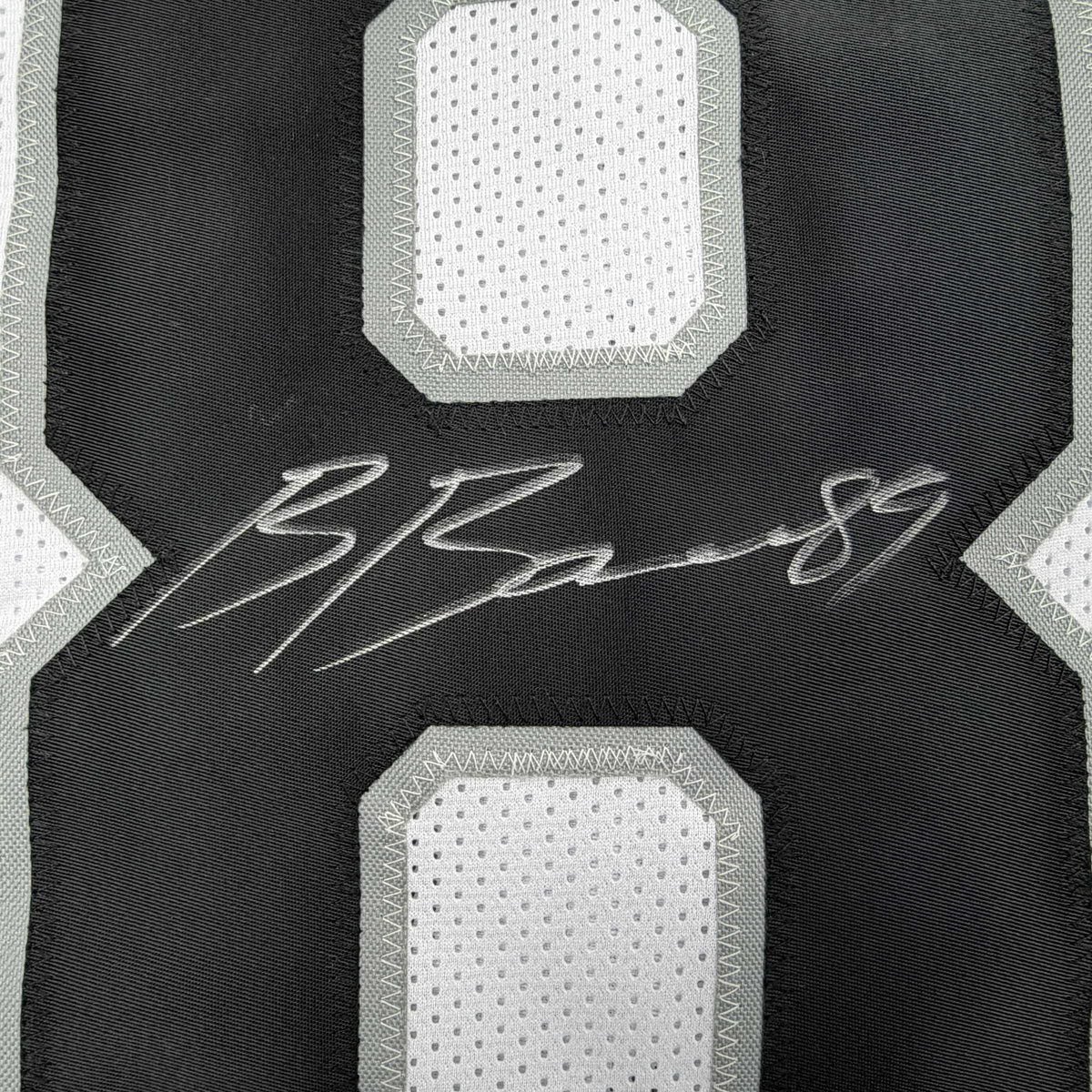 Autographed/Signed Brock Bowers Las Vegas Oakland White Football Jersey Beckett BAS COA