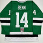 Autographed/Signed Jamie Benn Dallas Green Retro Hockey Jersey JSA COA