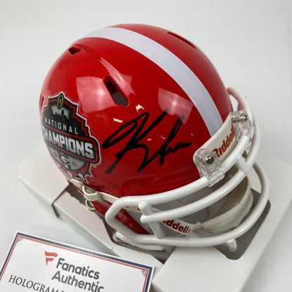 Autographed/Signed Kirby Smart Georgia Bulldogs 2021 National Champions Mini College Football Helmet Fanatics COA