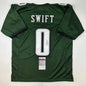 Autographed/Signed D'Andre Swift Philadelphia Green Football Jersey JSA COA