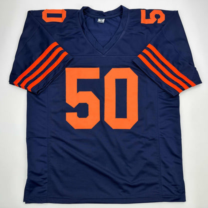 Autographed/Signed Mike Singletary Chicago Retro Blue Color Rush Football Jersey JSA COA
