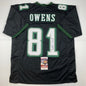 Autographed/Signed Terrell Owens Philadelphia Black Football Jersey JSA COA