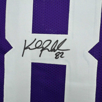 Autographed/Signed Kyle Rudolph Minnesota Purple Football Jersey Beckett BAS COA