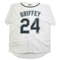 Autographed/Signed Ken Griffey Jr. Seattle White Baseball Jersey Beckett BAS COA
