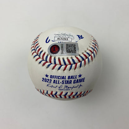 Autographed/Signed Ronald Acuna Jr. 2022 All-Star Game Rawlings Official Major League ROML Baseball JSA COA