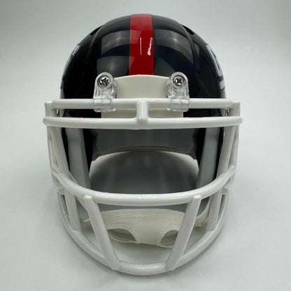 Autographed/Signed Lawrence Taylor New York Giants Retro Mini Football Helmet Beckett BAS COA