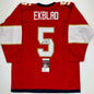 Autographed/Signed Aaron Ekblad Florida Red Hockey Jersey JSA COA