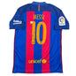 Autographed/Signed Lionel Leo Messi FC Barcelona Soccer Jersey Beckett BAS COA #4