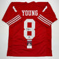 Autographed/Signed Steve Young San Francisco Red Football Jersey JSA COA