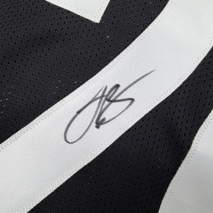 Autographed/Signed Le'Veon LeVeon Bell Pittsburgh Black Football Jersey Beckett BAS COA