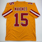 Autographed/Signed Patrick Mahomes Kansas City Yellow Football Jersey Beckett BAS COA