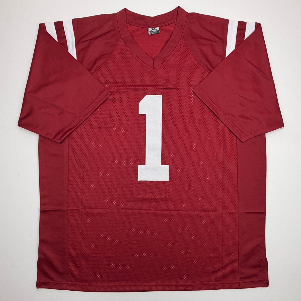 Autographed/Signed AJ A.J. Brown Ole Miss Red College Football Jersey Beckett BAS COA