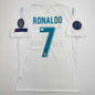 Autographed/Signed Cristiano Ronaldo Real Madrid White Soccer Jersey Beckett BAS COA