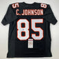 Autographed/Signed Chad Johnson Ochocinco Cincinnati Black Retro Football Jersey JSA COA