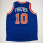 Autographed/Signed Walt Frazier New York Blue Basketball Jersey PSA/DNA COA