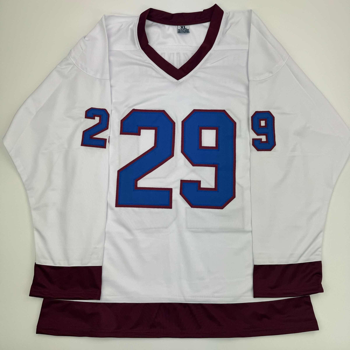 Autographed/Signed Nathan MacKinnon Colorado White Hockey Jersey JSA COA