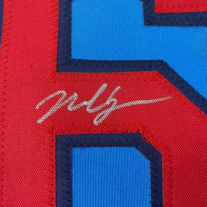 Autographed/Signed Nolan Gorman St. Louis Blue Baseball Jersey JSA COA