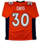 Autographed/Signed Terrell Davis Denver Orange Football Jersey Beckett BAS COA