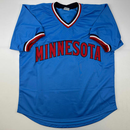 Autographed/Signed Tony Oliva Minnesota Light Blue Baseball Jersey Beckett BAS COA