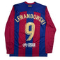 Autographed/Signed Robert Lewandowski FC Barcelona Blue Soccer Jersey Beckett BAS COA