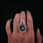 Comet Ring with Authentic Meteorite