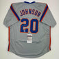 Autographed/Signed Howard Johnson HOJO New York Grey Baseball Jersey JSA COA