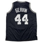 Autographed/Signed George Gervin San Antonio Black Basketball Jersey Beckett BAS COA