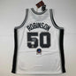 Autographed/Signed David Robinson San Antonio Spurs White Mitchell & Ness HWC Basketball Jersey Beckett BAS COA