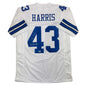Autographed/Signed Cliff Harris Dallas White Football Jersey Beckett BAS COA