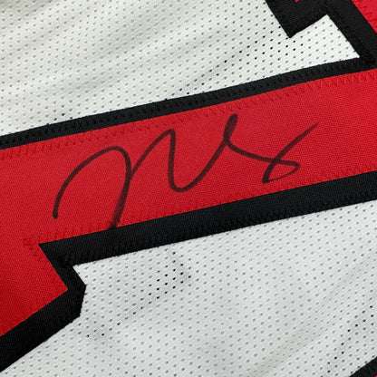 Autographed/Signed Trent Williams San Francisco Alternate White Football Jersey Beckett BAS COA