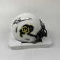 Autographed/Signed Deion Sanders Colorado Bison Mini College Football Helmet Beckett BAS COA
