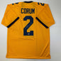 Autographed/Signed Blake Corum Michigan Yellow College Football Jersey Beckett BAS COA