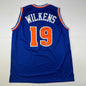 Autographed/Signed Lenny Wilkens HOF Cleveland Blue Basketball Jersey Beckett BAS COA
