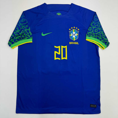 Autographed/Signed Vini Vinicius Jr. Brazil Blue Soccer Jersey Beckett BAS COA