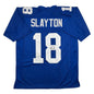 Autographed/Signed Darius Slayton New York Blue Football Jersey JSA COA