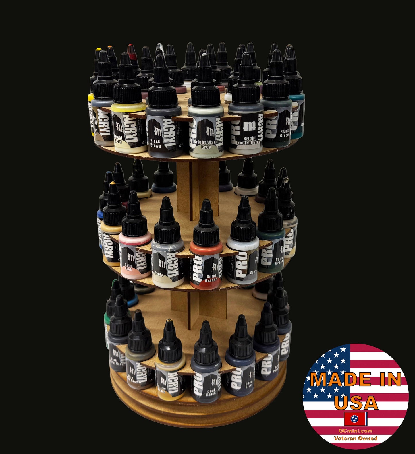 Rotating Paint Rack - For 22ml Pro Acryl Paints (31mm)