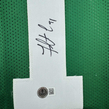 Autographed/Signed Fletcher Cox Philadelphia Kelly Green Football Jersey Beckett BAS COA