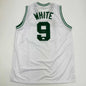 Autographed/Signed Derrick White Boston White Basketball Jersey Beckett BAS COA