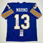 Autographed/Signed Dan Marino Pittsburgh Blue College Football Jersey JSA COA